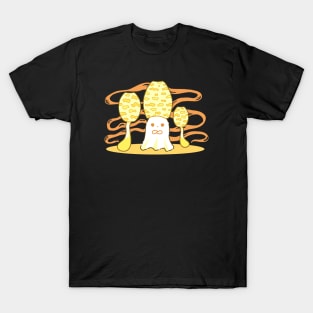 A Ghost in a yellow mushroom hat T-Shirt
